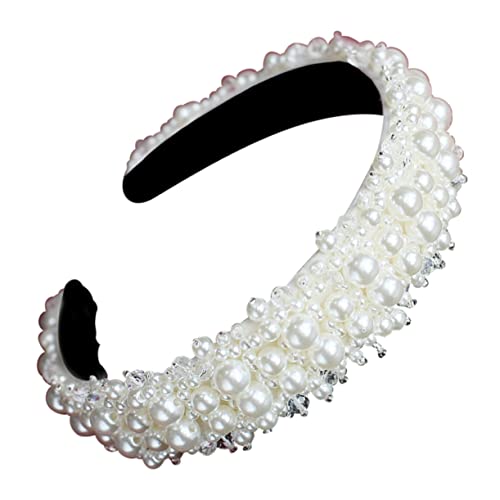 1Stk Stirnband haarschmuck graceling fashion retro weddin die festu dance party weihnachssüssigkeiten weihnschten comfort Jahrgang Kopfbedeckung Reisefotografie Damen Plastik Weiß von Angoily