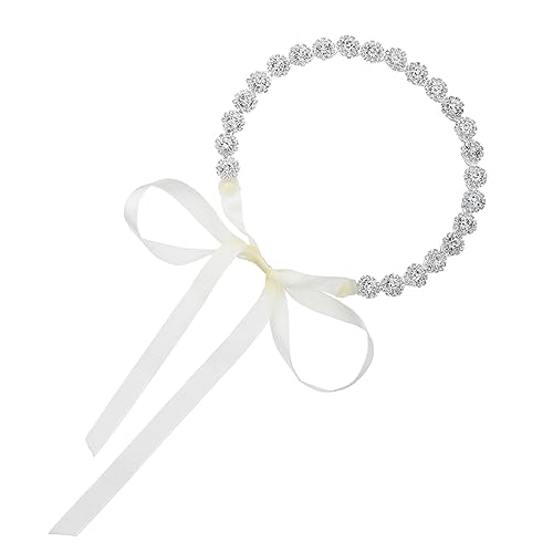 1stk Haarschmuck Aus Diamanten Haarbänder Kopfschmuck Für Die Braut Hochzeits-haarband Kopfbedeckung Für Die Braut Haarschmuck Braut Polyester Kind Kleid Stirnband von Angoily