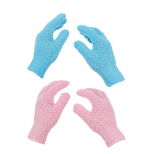 2 Paar Bade-peeling-handschuhe Werkzeug Badetuch Polyester Massage von Angoily