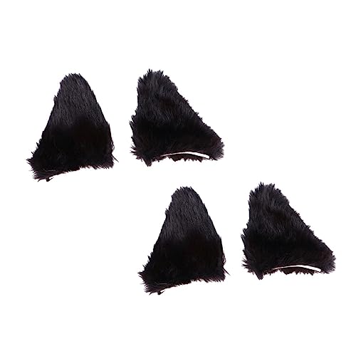 2 Paar Katzenohren Haarnadel Pelz ohren haar clip Flauschige katze ohr haar pins Anime cosplay ohren haar clips Anime cosplay clips kuscheltier Abschlussball Kopfbedeckung Flanell von Angoily