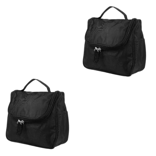 2 STK Reise-Kosmetiktasche Handtasche aufbewahrungssack männliche Schminktasche Makeup Tasche Kulturbeutel Herren Schminktasche Falten Aufbewahrungstasche Wäschesack Mann Nylon von Angoily