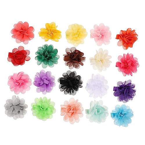 Angoily Blumenhaarnadeln 20st Chiffon-haarspange Mit Haarschmuck Brosche Stoff Kleinkind Rosen Haarschmuck Für Kinder von Angoily