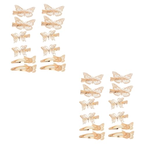 24 Stk Hohle Schmetterlings haars pange kinder haarschmuck haar spangen haarspange hair accessories for girls haargreifer Hochzeit Haarnadel Stift Zubehör Braut Haarteil Eisen von Angoily