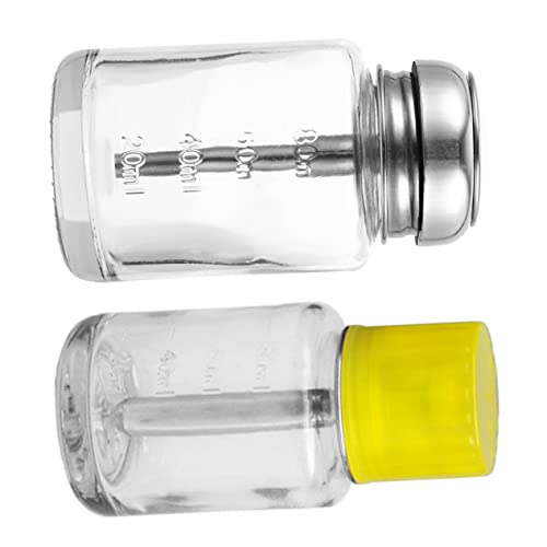 2St Drücken Sie die Glasflasche tatsächl phiole nail polish remover ml Makeup entferner Alkohol Flasche Vorratsflasche flüssige Flasche reisen Waschmittel Aluminium legierung von Angoily