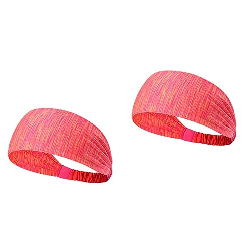 2St Haarbänder haarband Red headband nijab Turbane für Frauen Herren Stirnbänder für Männer halstuch damen Yoga-Stirnband Sport-Stirnbänder für Damen Mädchen Schal Haarring Fitness von Angoily