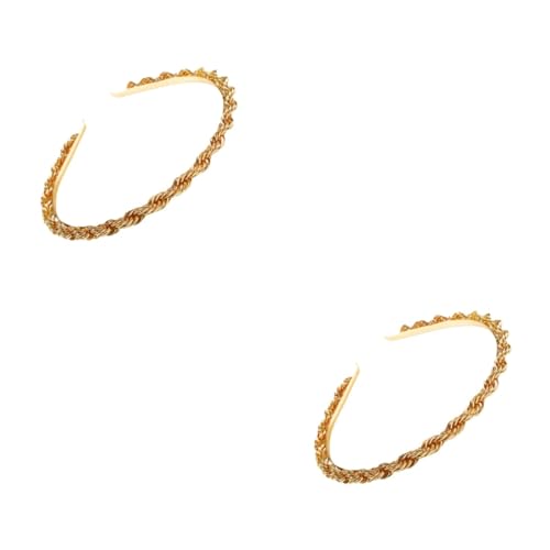 2St Kettenstirnband haarschmuck haar zubehör hochzeitshaar schmuck hair jewellery haaraccessoires Frauen Haarreifen frauen kopfschmuck Legierung Kopfbedeckung die Kette f2180 von Angoily