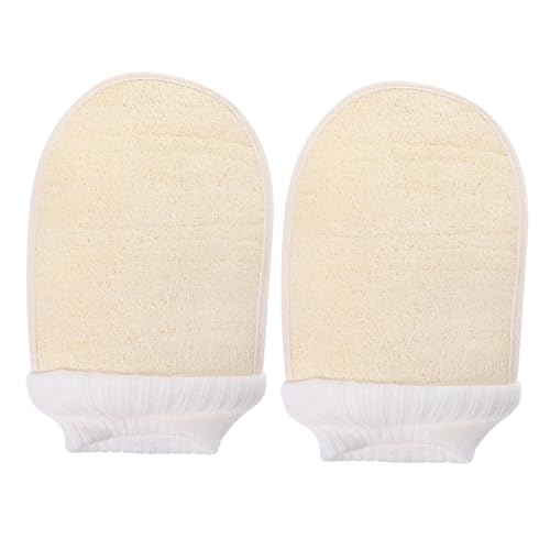 Angoily 2St Luffa-Handschuhe luffa handschuh exfoliating glove Körperbürste Handschuhe Körperpeeling Badhandschuhe Luffa-Massage handtücher ein Bad nehmen Wäscher Handtuch Schwamm Badetuch von Angoily