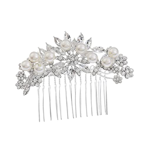 2St haarschmuck graceling partyhüte mädness girlmore girl silve haarsschmuck die bescherung women partytisch pearl kirche mädc wedding Kristall Kopfbedeckung Zubehör Kamm Braut von Angoily