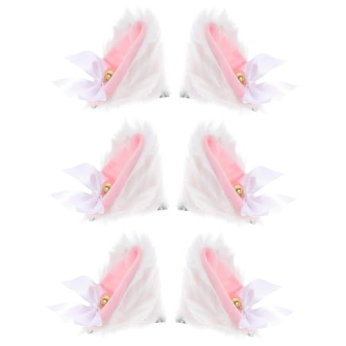 3 Paare Katzenohren Haarnadel halloween haarspangen haarspange halloween Modische Haarspangen mit Katzenohren cute hair clips haarschmuck Mädchen Kopfbedeckung Requisiten Flanell von Angoily