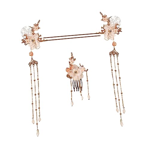 3St quaste haarkamm paar haarnadel hair accessories for girls hochzeitshaar schmuck Hanfu Haarstock Haarschmuck Kopfbedeckung Paar Haarnadeln Legierungsmaterial von Angoily