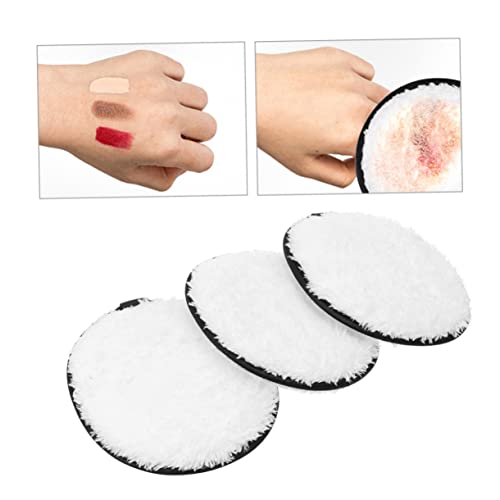 3st Wiederverwendbare Waschbare Wischpads Natürlicher Schwamm Luffa Badeschwämme Schwämme Zum Reinigen Augen-make-up-entferner-pads Körperpuderquaste Makeup Entferner Weiß Gesicht von Angoily