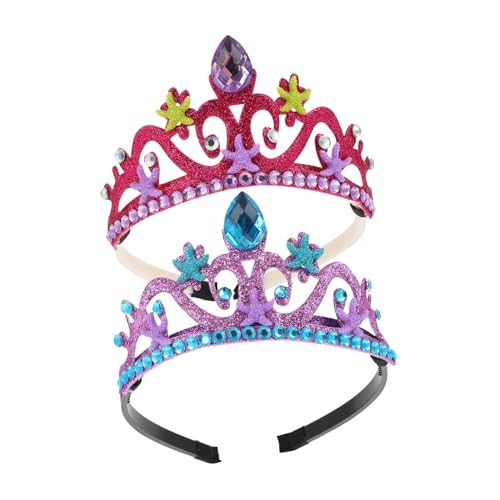 4 Stück Geburtstagskrone Stirnband geschenk einzigartig Requisiten Haarkrone Haarschmuck Baby Kopfbedeckung Vlies von Angoily