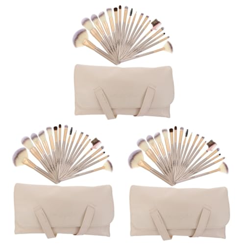 54 Stk Make-up-pinsel-sets Foundation-pinsel Lidschatten Gesichts-make-up-pinsel Puderpinsel Für Das Gesicht Kosmetikpinsel Mischpinsel Beauty-tools Geldbeutel Fräulein Holzgriff von Angoily