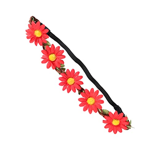 5St Blumen-Haarschmuck florales Stirnband Blumenkrone Blumenstirnband für Mädchen Blumenmädchen-Kopfschmuck die Blumen Sonnenblume künstliche Kranz Braut Kopfbedeckung von Angoily