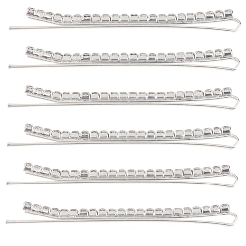 6St Strass-Clip Alligator bobby haarnadel Diamant bobby pin hair accessories for girls Hochwertige Haarclips haarschmuck Anmut Klipp Seitenclip Kopfbedeckung 7c Legierung von Angoily