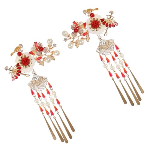 Angoily Retro-haarspange Mit Quaste Kopfschmuck Vintage-haarspangen-set Für Damen Herren Jungen Und Mädchen Ein Paar Exotische Haarspangen Im Antiken Chinesischen Stil von Angoily