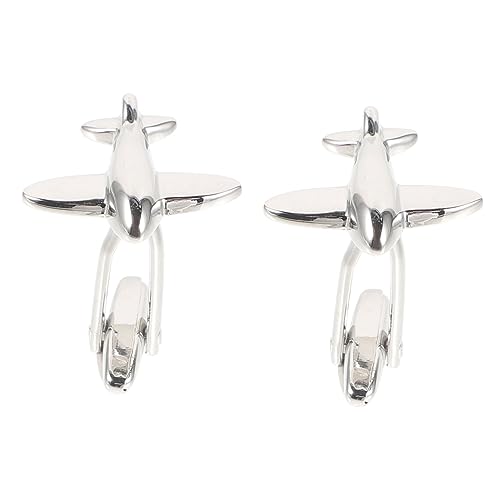 Angoily 1 Paar Herren Manschettenknöpfe im Flugzeugdesign Stilvolle Anzugknöpfe für Festliche Anlässe Langlebige und Cufflinks für Männer für Hochzeiten und Business Outfits von Angoily