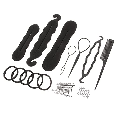 Angoily Haarwerkzeuge 1 Satz 79-teiliges Set Lockenwickler Automatische Haarperle Haarknotenhersteller Haardesign-styling-tools Mädchen Anzug Gebäck Weben Fräulein Kugelkopf Plastik von Angoily