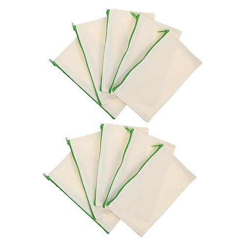Angoily 1 Satz Teiliges Leere Stofftaschen Für DIY Multifunktionale Federmäppchen Und Kosmetiktaschen Mit Reißverschluss Für Schule Reisen Und Kreative Projekte 10 Stück von Angoily