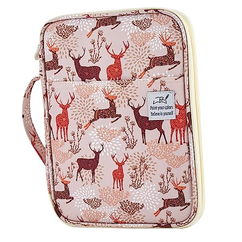 Angoily 1 Stück Großes Fassungsvermögen Federmäppchen mit Reißverschluss Tragbarer Stifte Organizer für Zeichnungsstifte und Schreibwaren Multifunktionale Stiftetasche von Angoily