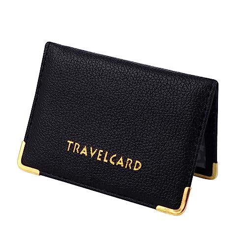 Angoily 1 Stück ID-Fall Kartenabdeckungen Slot dünn sicher schlank Brieftasche Kartenschutz schützende Kartenhüllen Bankkartenhülle Pu Schwarz von Angoily