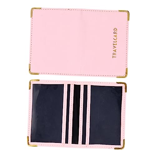 Angoily 1 Stück Id-Fall Schlüssel Einfacher Kartenhalter Abdeckung Für Reisekartenetui Tragbares Kartenetui Gehäuse Inhaber Tasche Kredithülle Rosa Pu von Angoily