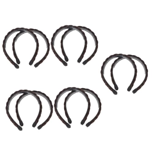 Angoily 10 Stk Geflochtenes Stirnband Stirnbänder Aus Geflochtenem Haar Für Damen Haarspangen Für Mädchen Haarschmuck Für Mädchen Perücke Ausgabekarte Fräulein Weben Hochtemperaturdraht von Angoily