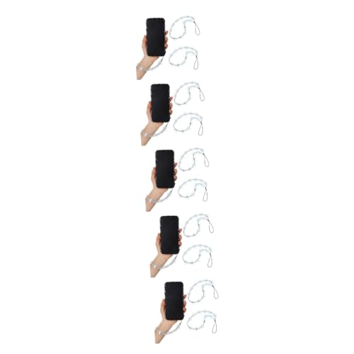 Angoily 10 Stk Kette handy schlaufe handy gürtel Accessoires für Teenager-Mädchen telefon armband riemen Telefone Schlüsselband Perlen Telefon Lanyard Anhänger für Telefonbänder Korn von Angoily