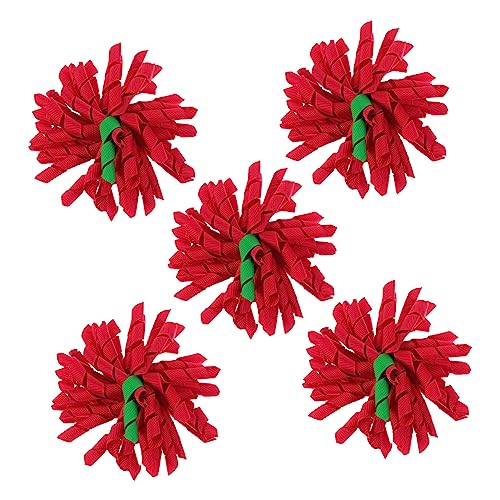 Angoily 10 Stk lockige Haarspange Haarspangen Haarklammer weihnachtskopfschmuck für kinder farbig Haarschmuck für Mädchen Tiara Haarnadel Weihnachtshaarschmuck Krawatte von Angoily