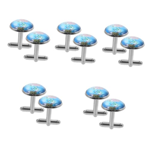 Angoily 10 Stk. Runde Metall Manschettenknöpfe für Herren Elegantes Design für Hochzeiten und Formelle Anlässe Einzigartige Krawattenaccessoires Perfektes für Männer von Angoily