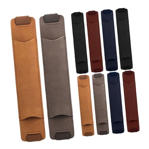 Angoily 10 Stück Etui Notizbuch-federmäppchen Schützende Stifttasche Taschenstifthalter Stifthalter Mit Gummiband Stifthülsen Verstellbarer Notebookhalter Pu von Angoily