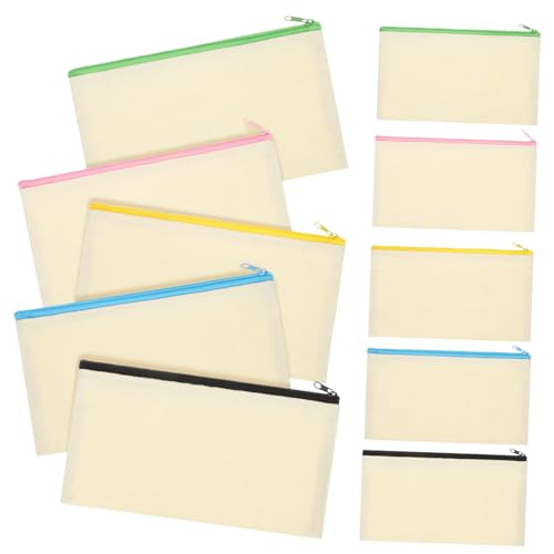 Angoily 10 Stück Federmäppchen mit Reißverschluss Make -up -Tasche Canvas -Bleistiftfall DIY -Bleistiftfälle Stifte Beutel schmucklos Bleistifte Tasche Stifttasche Segeltuch Weiß Angoily 10 Stück Federmäppchen mit Reißverschluss Make -up -Tasche Canvas -Bleistiftfall DIY -Bleistiftfälle Stifte Beutel schmucklos Bleistifte Tasche Stifttasche Segeltuch Weiß von Angoily