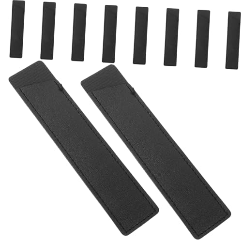 Angoily 10 Stück Pen -Set - Stifthülle Halter Ärmel Schreiben Beutelbeutel federmäppchen Stifttaschen für Krankenschwestern Stiftetui fürs Büro Tasche mit Stifteinsatz Pu Black von Angoily