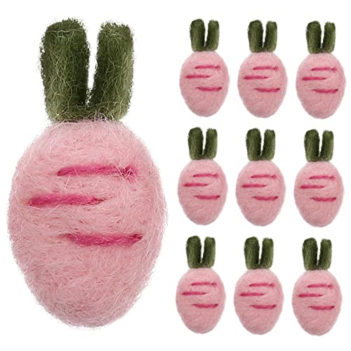Angoily 10 Stück Teiliges Niedliche Karotten Haarspangen aus Filz Handgefertigtes Haarschmuck für Mädchen DIY Bastelset zum Dekorieren und Verschenken Accessoire von Angoily