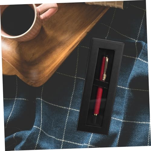 Angoily 10 Stück Teiliges Schwarzes Stifte Geschenkbox mit Transparentem Sichtfenster Verpackungsbox für Kugelschreiber Stilvoller Stifte Organizer als Kleines für Geburtstagsfeiern von Angoily