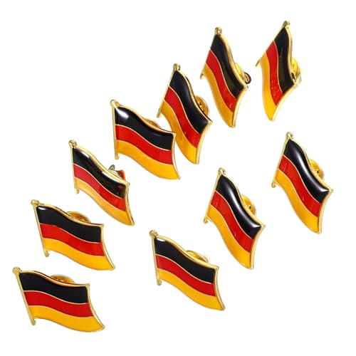 Angoily 10 Teiliges Flagge Anstecknadeln mit Schmetterlingsverschluss Vielseitige Broschen für Kleidung Kragen Jacken und Taschen Patriotisches Modeaccessoire für Alltag von Angoily