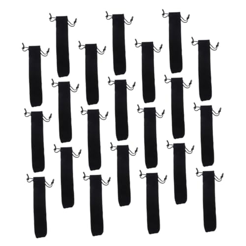 Angoily 100 Stück Samt Stifttaschen mit Kordelzug Leichte Schreibwaren Aufbewahrung für Büro und Schule Praktische Organizer Beutel für Kugelschreiber und Stifte von Angoily