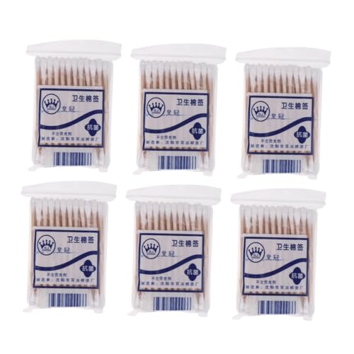 Angoily Ohrstöpsel 1000 Stück Wattestäbchen gesichtsabnehmer Cosmetic remover cleaning tool cotton swabs Einwegohr Make-up-Applikatoren Stock gehörschutzstöpsel Kosmetik Birke Bambus von Angoily