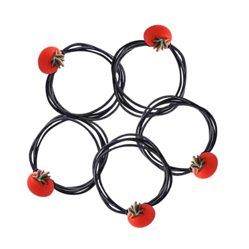 Angoily 10stücke Elastische Haargummis Obst Und Gemüsedesign Hochwertige Dehnbare Haargummis Für Damen Und Mädchen Für Alltag Einfache Kombination Mit Outfits von Angoily