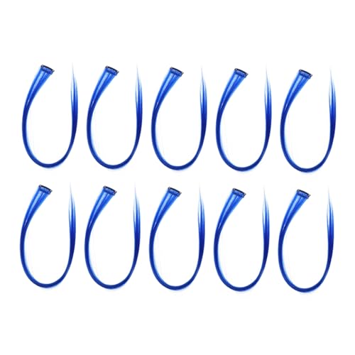 Angoily 10stücke Teiliges Farbige Clip Haarverlängerungen Für Frauen Gerade Wasserblau Einfach Zu Befestigen Für Partys Hochzeiten Und Besondere Anlässe von Angoily