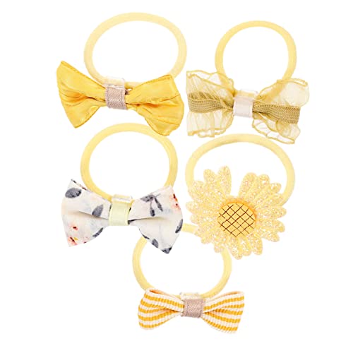 Angoily 10st Tüll-schmetterlings-haargummi Haarballen Für Mädchenhaare Sonnenblumen-baby-mädchen-outfit Kleinkind Mädchen Haarschmuck Anzug Für Kinder Süss Dienen Damen von Angoily