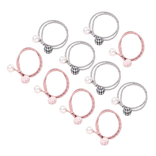 Angoily 10St Haarseil haarschmuck Haarbänder Dreadlock-Haargummi Haargummis Armbänder Tiara schöner Kopfschmuck Haarkreis Perle Pferdeschwanz Zopf binden Mädchen Stirnband Gummiband von Angoily