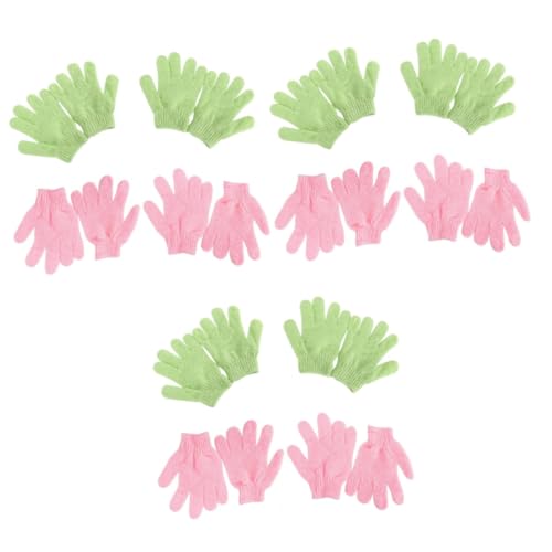 Angoily 12 Paare Peeling Handschuh Peeling Schwamm Badehandschuhe Sisal Handschuh Exfoliating Dual Texture Bath Gloves for Shower Body Peelinghandschuh Kissen Gesicht von Angoily