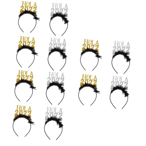 Angoily 12 Stk Neues Jahr Stirnband Weihnachtsdeko Einzigartig Plastik Abs Haarschmuck von Angoily