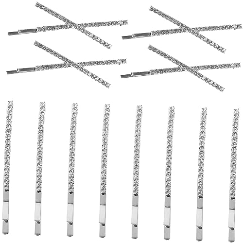 Angoily Dekorative Haarspangen 12 Stk Strass-haarschmuck X-förmige Haarspangen Silberne Haarschmuck Haarspange Aus Metall Haarschmuck Aus Strass Strasssteine Fräulein Haarnadel Mädchen von Angoily