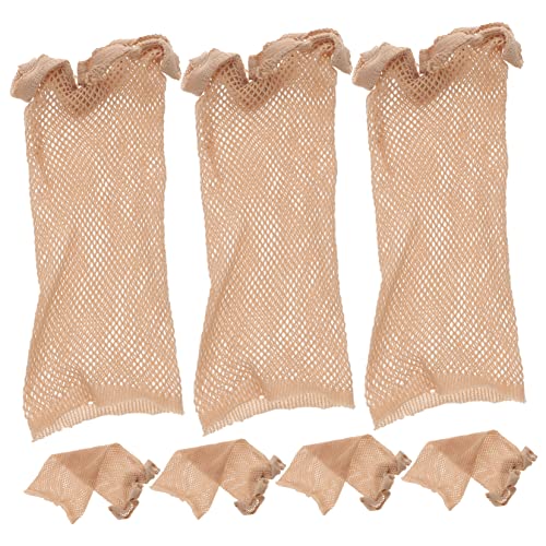 Angoily 12 Stk Elastische Perückenkappe Perückenkappen Maschennetz Schwarze Strümpfe Für Frauen Strumpfkappen Perückenkappe Für Frauen Einweg-socken Zopfperücken Fräulein Pflege Polyester von Angoily