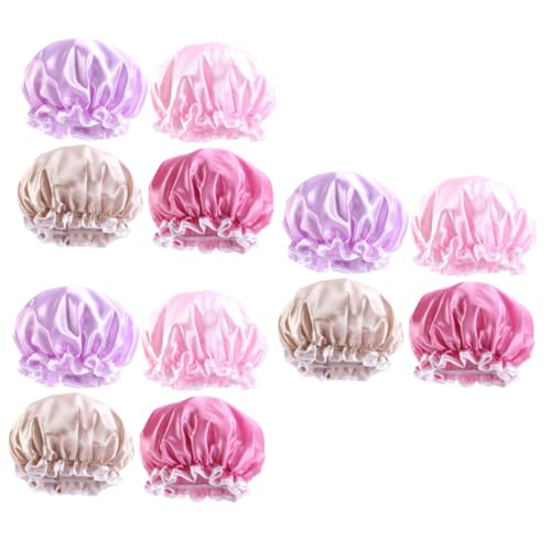 Angoily 12 Stk wiederverwendbar haarschutz Haarbedeckung swimming cap reiseaccessoires shower caps badehut schwimmmütze Reisezubehör Männer und Frauen Duschhaube gebackene Ölkappe von Angoily