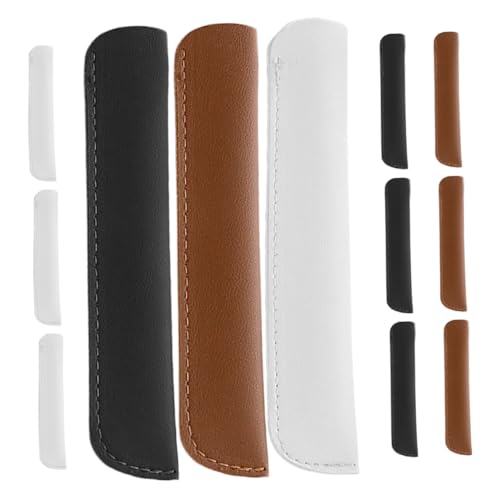 Angoily 12stücke Bleistifthülle Aus Pu-Material Stifthülle Für Bleistifte Und Eingabestifte Tragbares Federmäppchen Stifte-Organizer Hülle Für Einen Einzelnen Stift von Angoily
