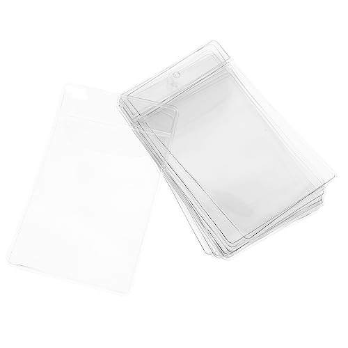 Angoily 12 Stück Teiliges Set Transparente PVC Kartenhüllen Praktische Etikettenhüllen zum Beschriften Wiederverwendbar Große Kapazität Vielseitig Einsetzbar für Ausweise Lager und von Angoily