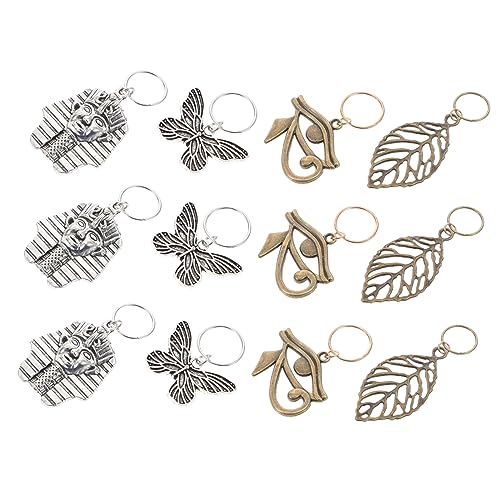 Angoily 12St Schmutzige Zöpfe haarschmuck haar zubehör haircharm Damenring Zopfzubehör Haarperlen für Zöpfe für Frauen geflochtener Schmuck altes Silber Ornament schmücken von Angoily